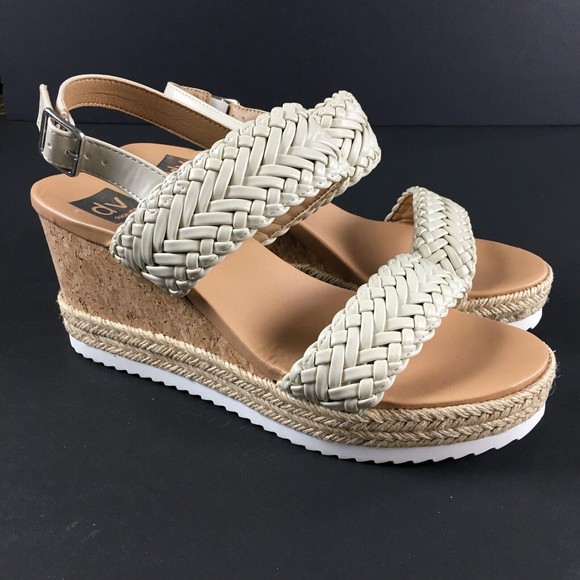 DV by Dolce Vita Elton Woven Platform Wedge Off-White Women's Size 9.5 NEW - Picture 6 of 7